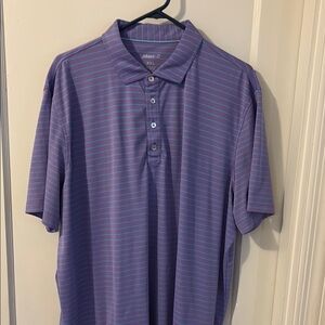 Johnnie - O Purple Striped Men's Polo Shirt. Gold shirt